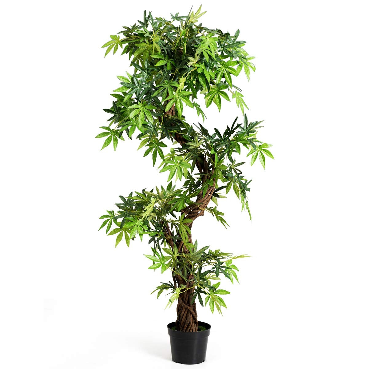 Planta Artificial Árvore Verde de 160cm para Decoração Interior em Casa ou Escritório 160 x 19 x 19 cm