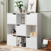 Estante com 9 Compartimentos para Casa Escritório Sala Branca 90 x 29 x 90 cm