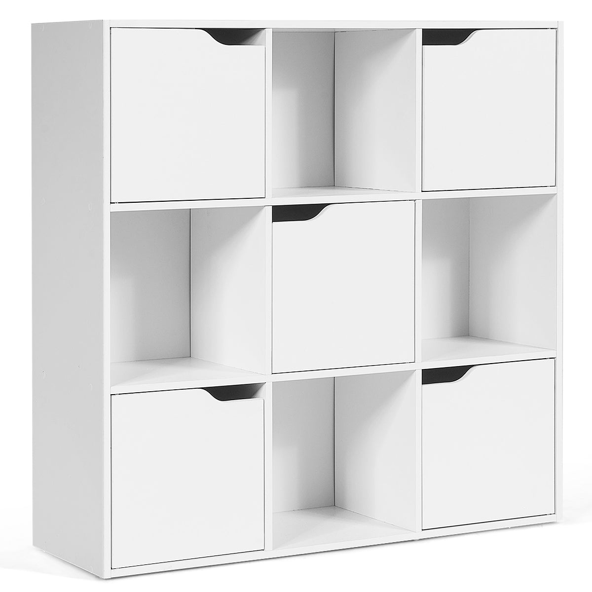 Estante com 9 Compartimentos para Casa Escritório Sala Branca 90 x 29 x 90 cm