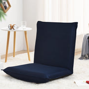 Sillón Reclinável Acolchoado Regulável Azul Marinho - Ideal para Ler, Meditar - 98 x 47 x 7,5 cm