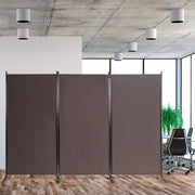 Biombo de 3 Paneis Divisor de Ambientes Dobrável Tela de Privacidade para Casa Escritório Casa de Banho Quarto 260 x 183 cm Café