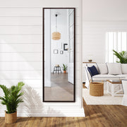 Espelho de Corpo Inteiro para Parede com 2 Conjuntos de Ganchos Reguláveis para Quarto Casa de Banho Entrada Café 107 x 1,5 x 36,5 cm