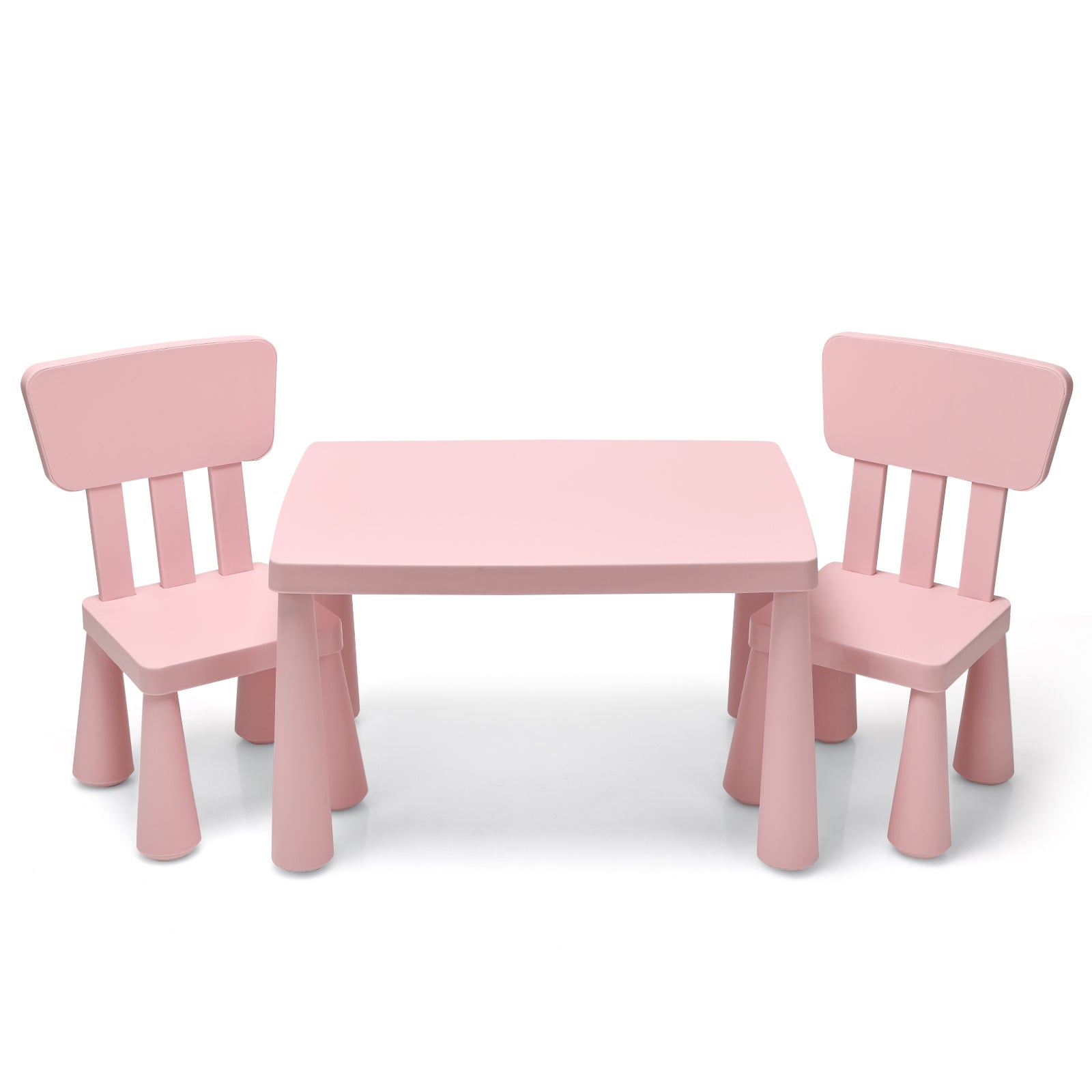 Conjunto de Mesa e 2 Cadeiras para Crianças Rosa 76,5 x 54,5 x 49,5 cm
