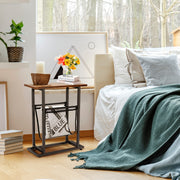 Mesinha Auxiliar Industrial de 2 Níveis – 18 cm de largura – Preto – Aço