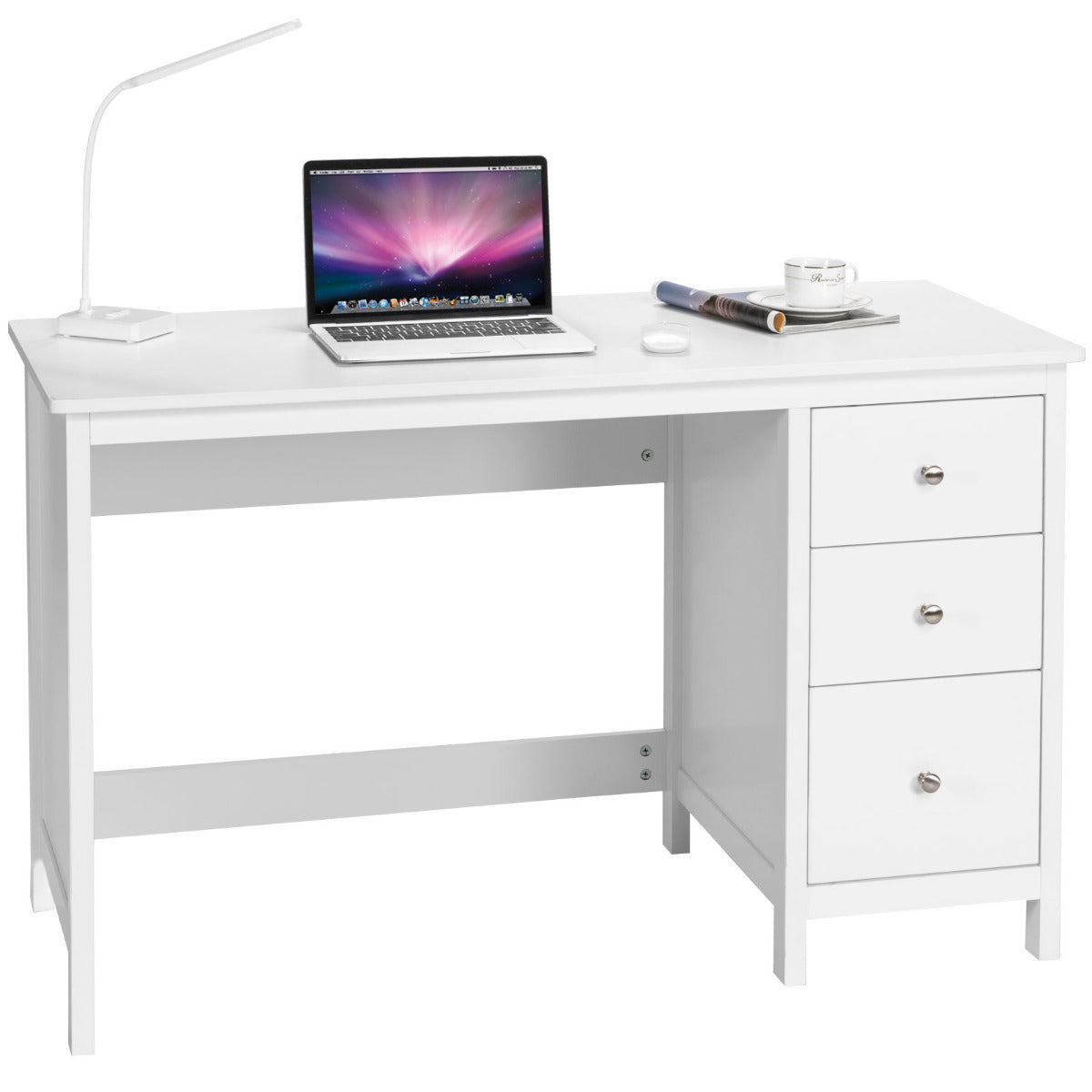 Secretária para Computador – 120 x 50 x 75 cm – Branco – MDF