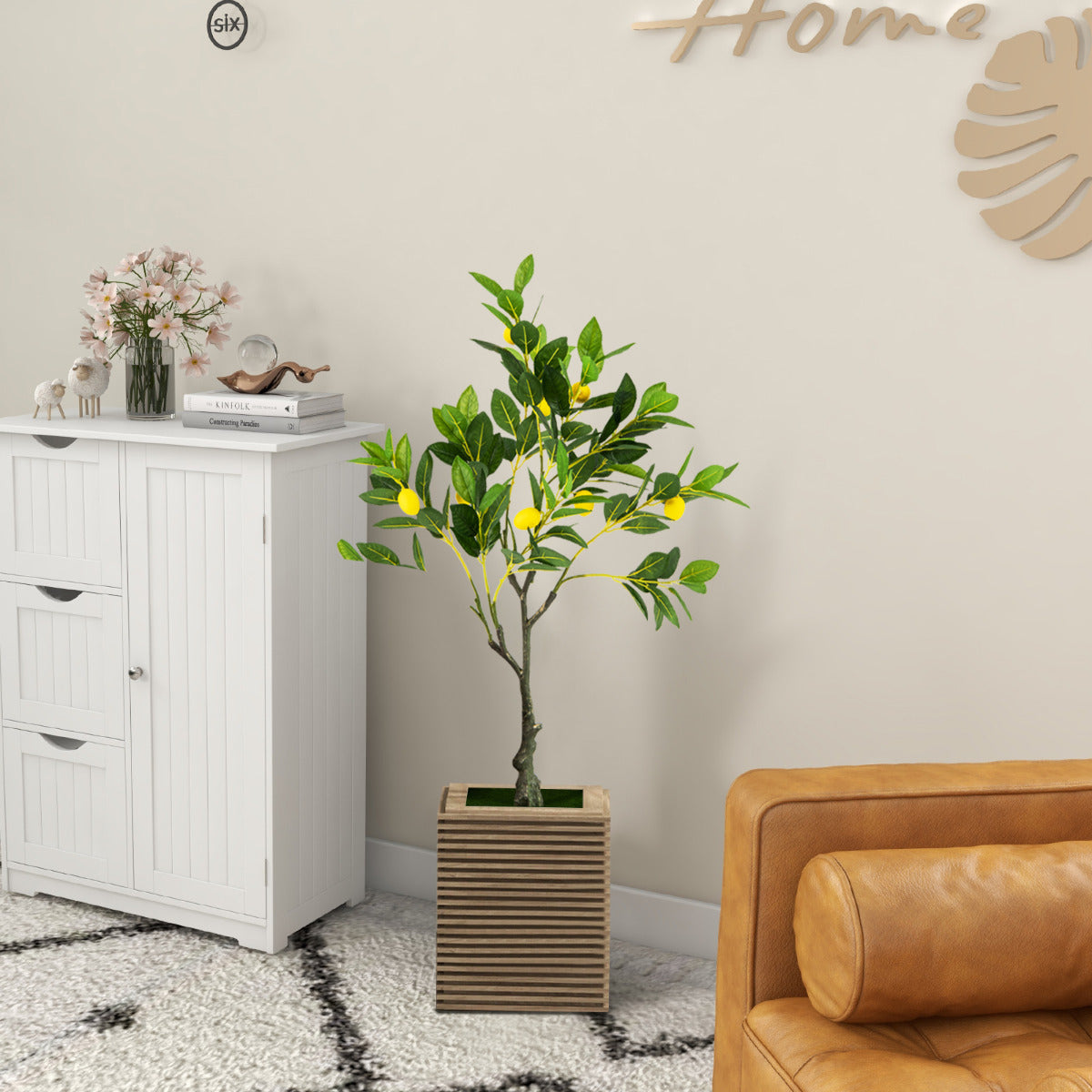 Planta Limoeiro Artificial – 80 cm – Verde – PEVA
