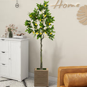 Planta Limoeiro Artificial – 160 cm – Vaso de Cimento