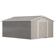 Abrigo de Jardim 340x386x200 cm Cinza Claro - Espaço de Armazenamento Resistente