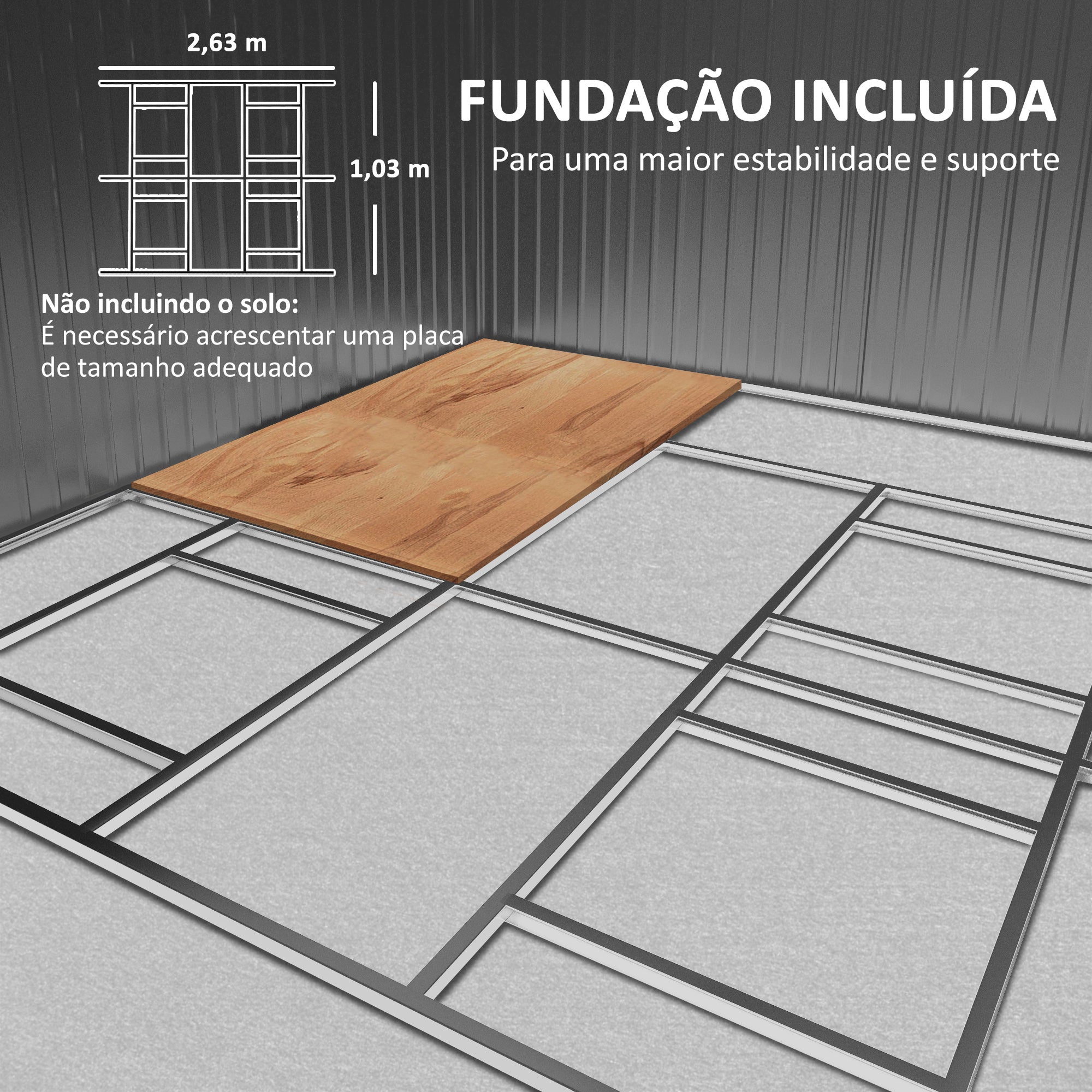 Abrigo de Jardim 340x386x200 cm Cinza Claro - Espaço de Armazenamento Resistente