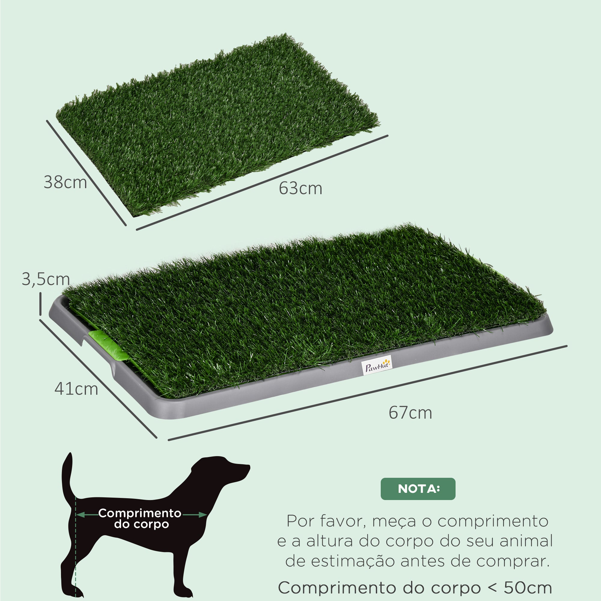 Resguardo de Treino para Cães 67x41x3,5 cm - Verde