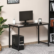 Secretária Mesa de Computador 120x60x73 cm Marrom Escuro e Preto