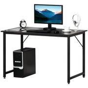 Secretária Mesa de Computador 120x60x73 cm Marrom Escuro e Preto