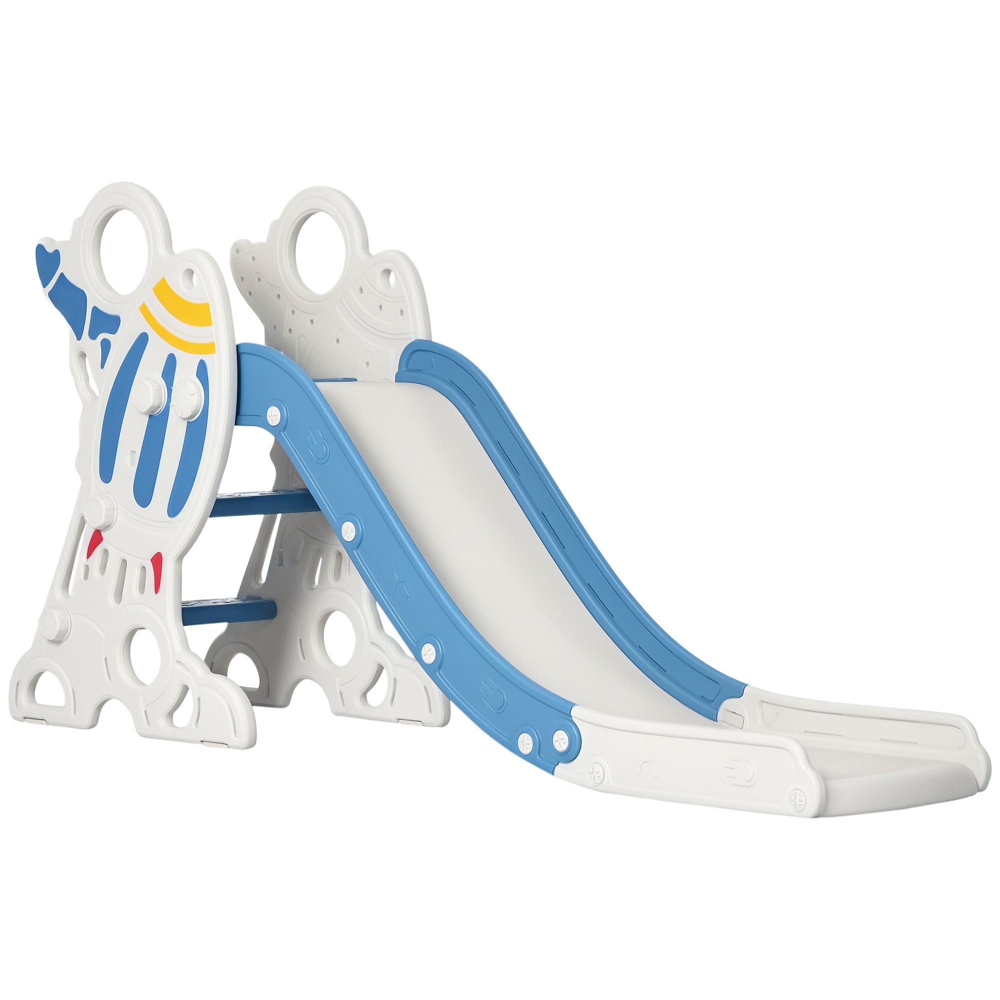 Escorregador Infantil com 3 Degraus Antiderrapantes 157x46,5x80 cm - Cor Azul
