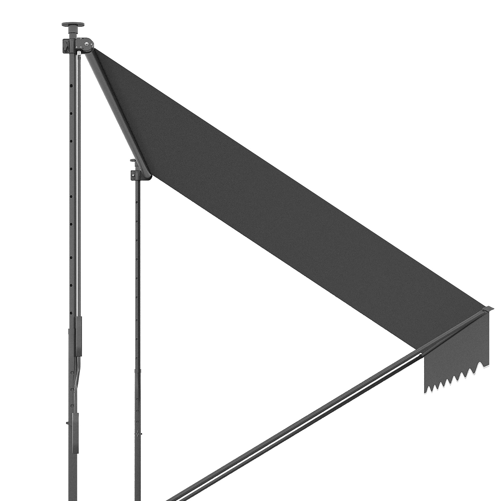 Toldo Manual Retrátil 300x170x200-290cm Cinza - Proteção Solar UV40+