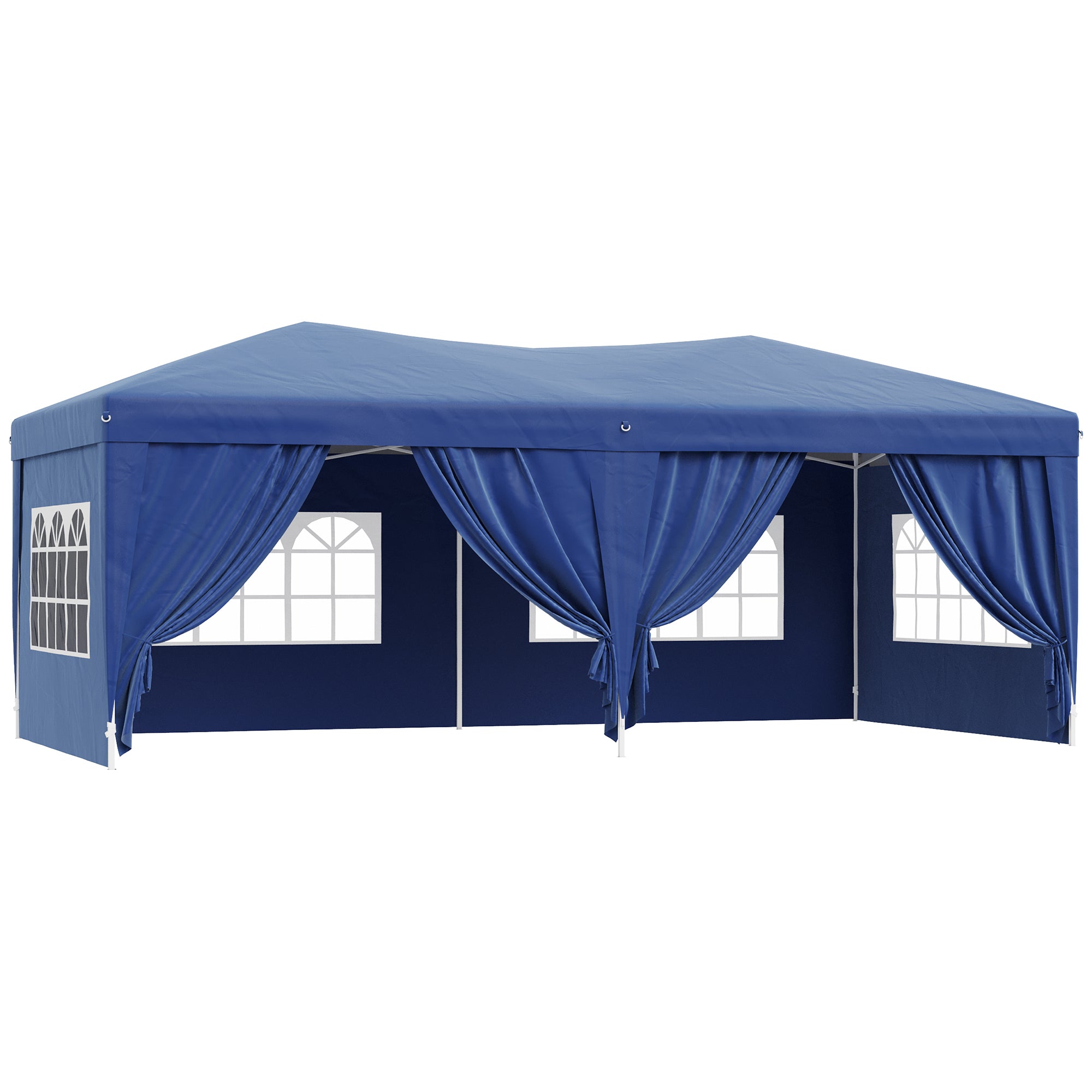 Tenda para Festas Azul 591x297x255 cm - Paredes Amovíveis e Bolsa de Transporte