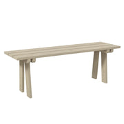 Banco de Jardim 2 Lugares 130x38x45 cm Cor Natural