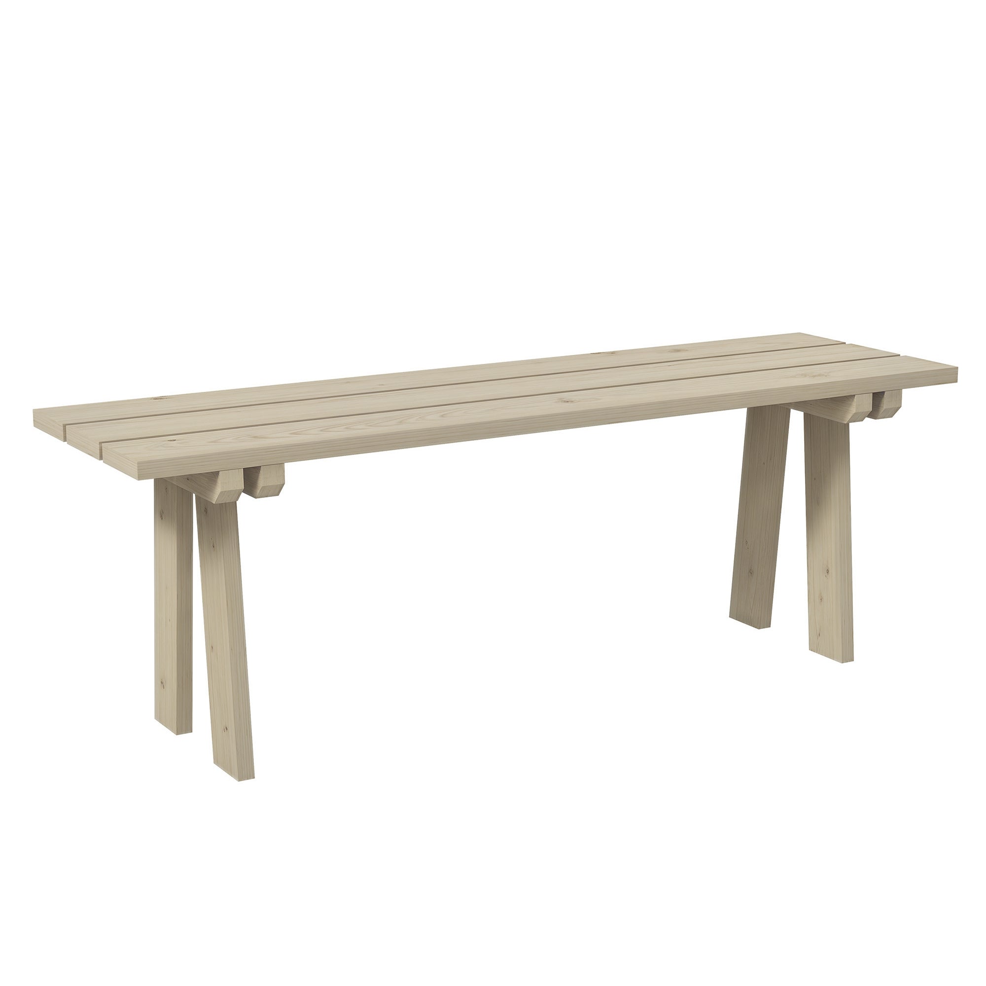 Banco de Jardim 2 Lugares 130x38x45 cm Cor Natural