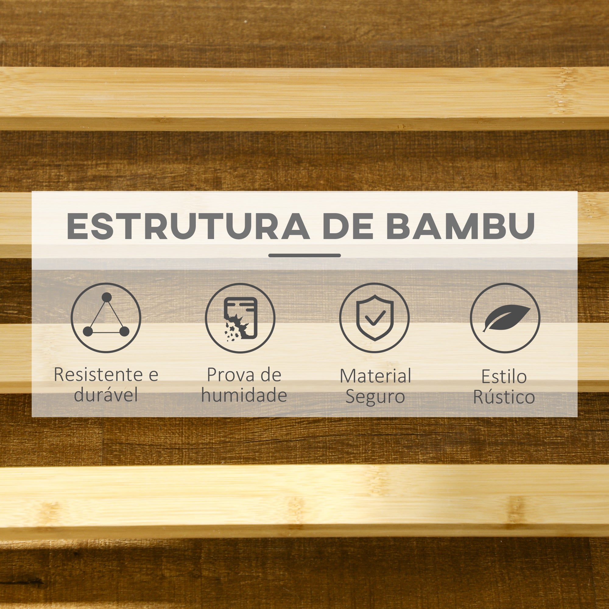 Suporte para Cabides de Bambu com Rodas Multifuncional 100x37x191 cm - Cor de Madeira Natural