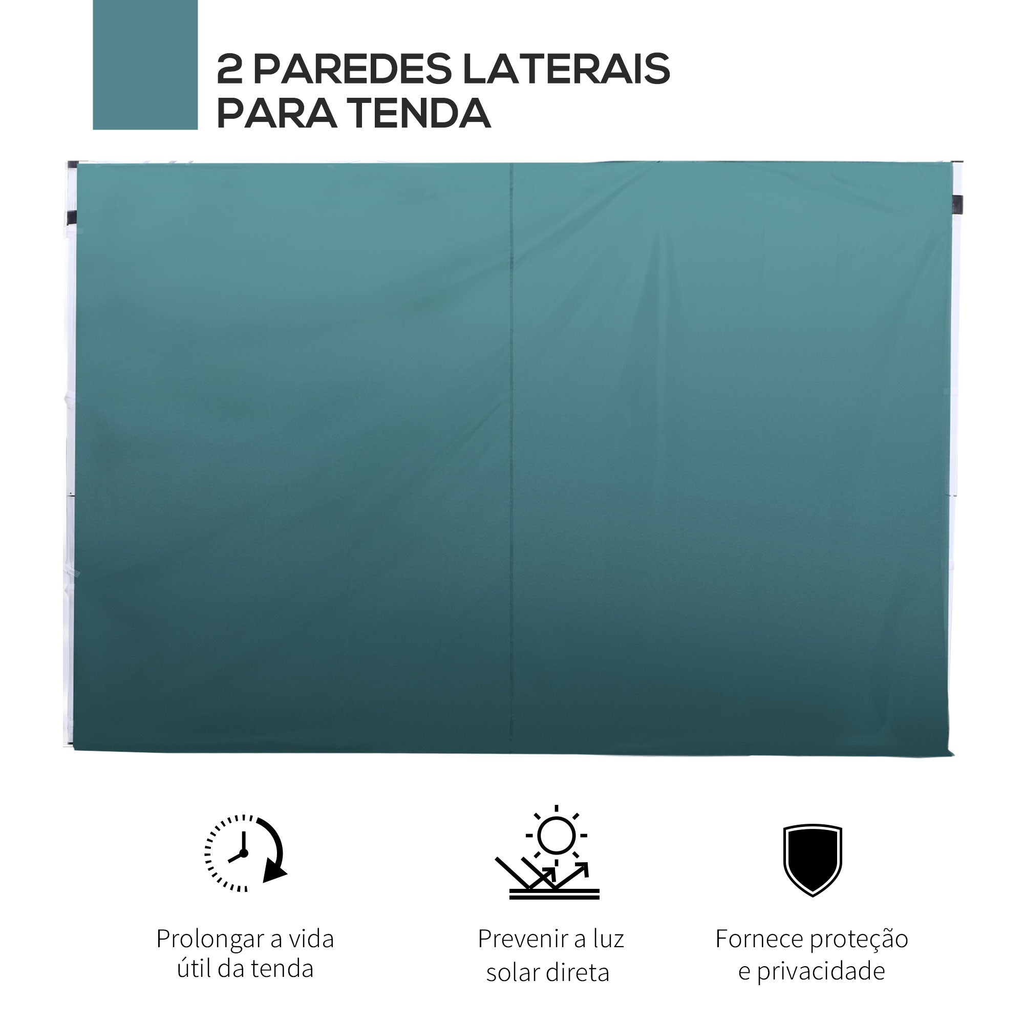 Paredes Laterais para Tenda 300x200 cm Verde Escuro