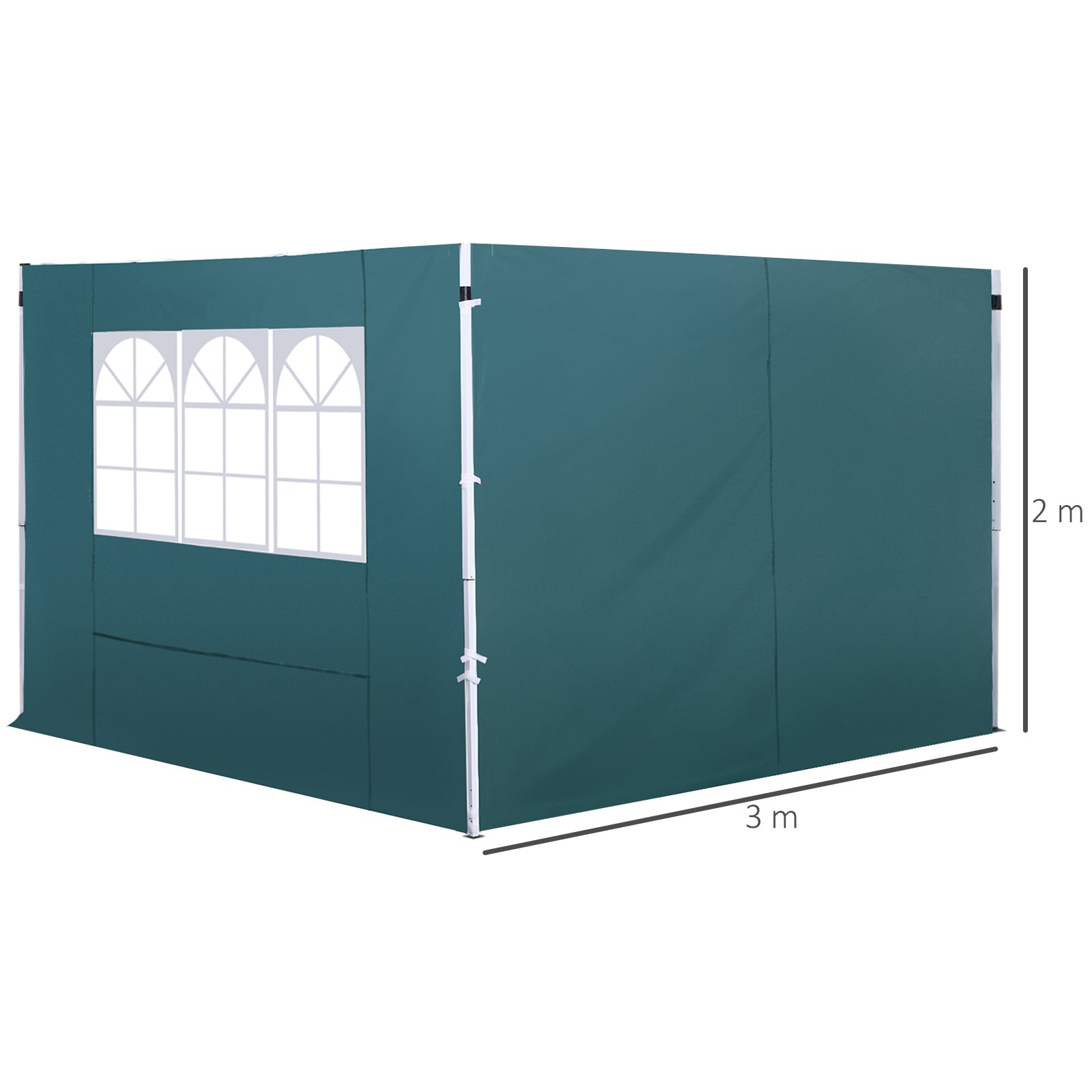 Paredes Laterais para Tenda 300x200 cm Verde Escuro