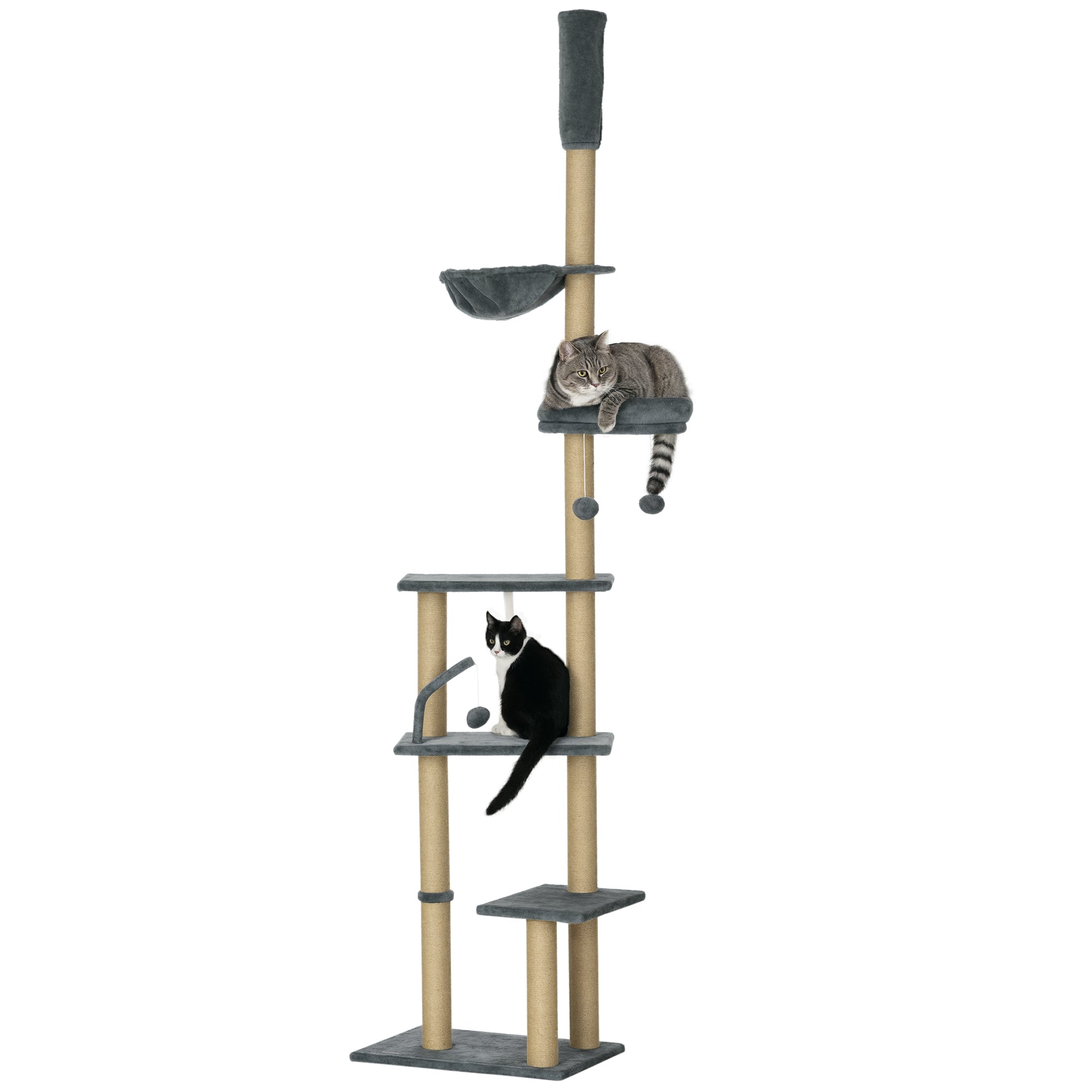 Arranhador para Gatos Cinzento de 230-250 cm