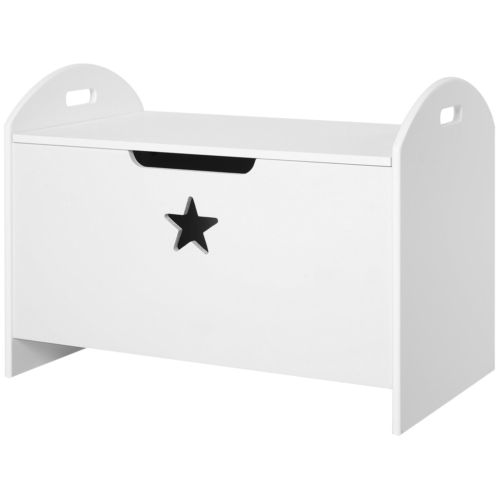 Baú de Brinquedos Infantil 62x40x46,5 cm - Branco