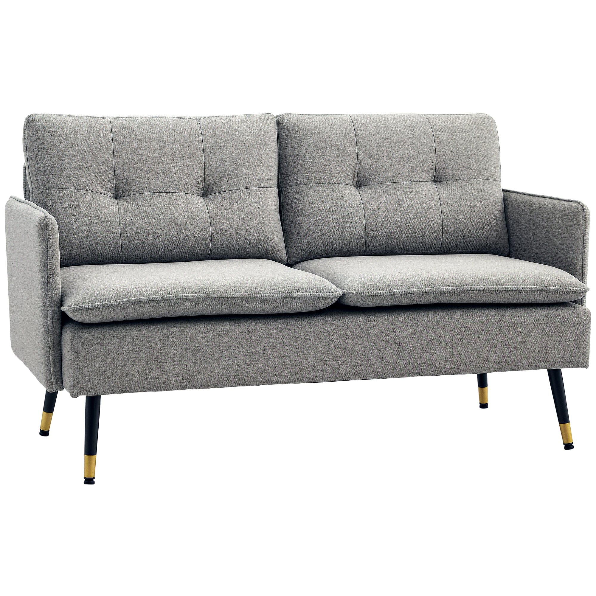 Sofá de 2 Lugares Cinzento 139x68x80 cm - Conforto e Elegância para a sua Casa
