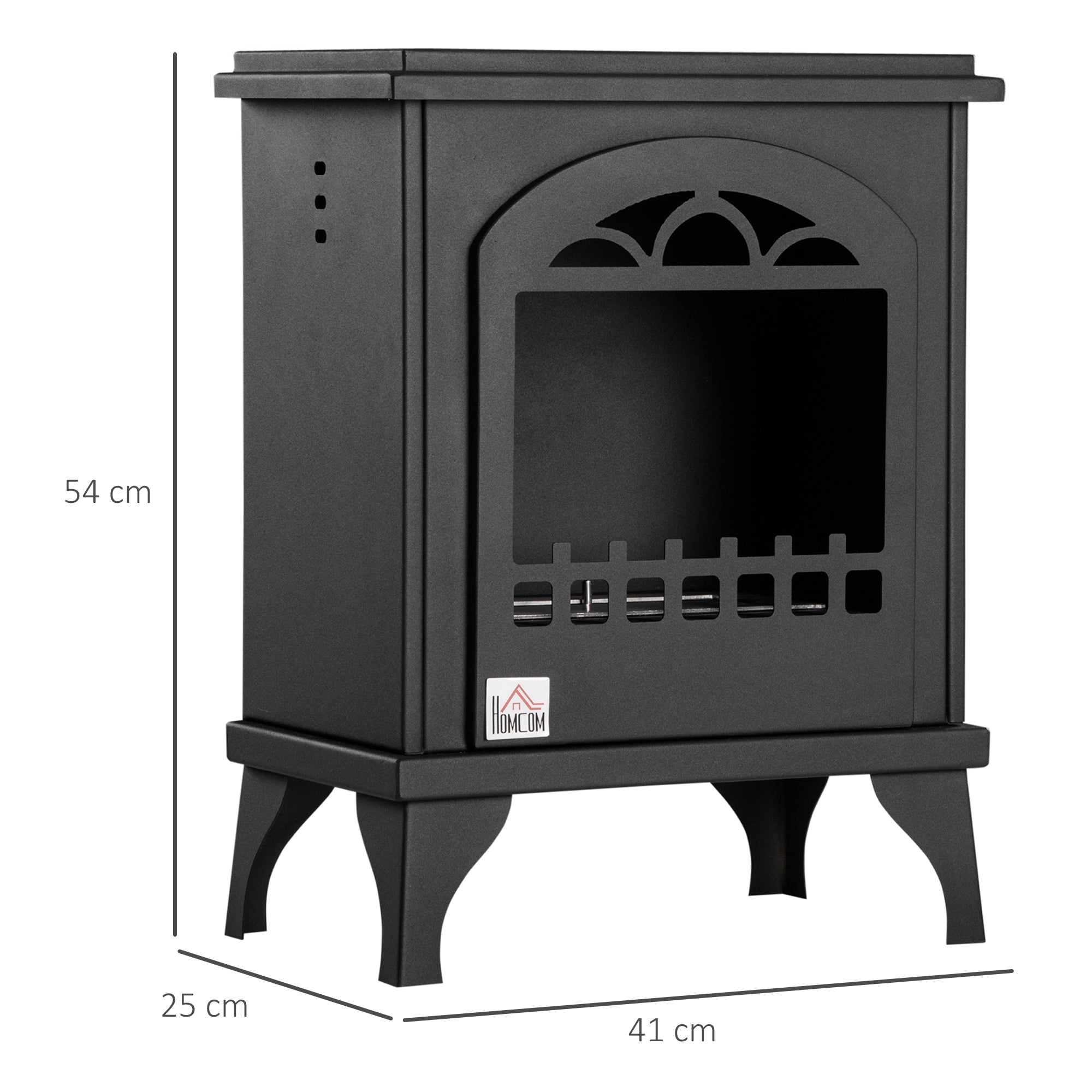Lareira de Bioetanol Pé 41x25x54 cm Preto