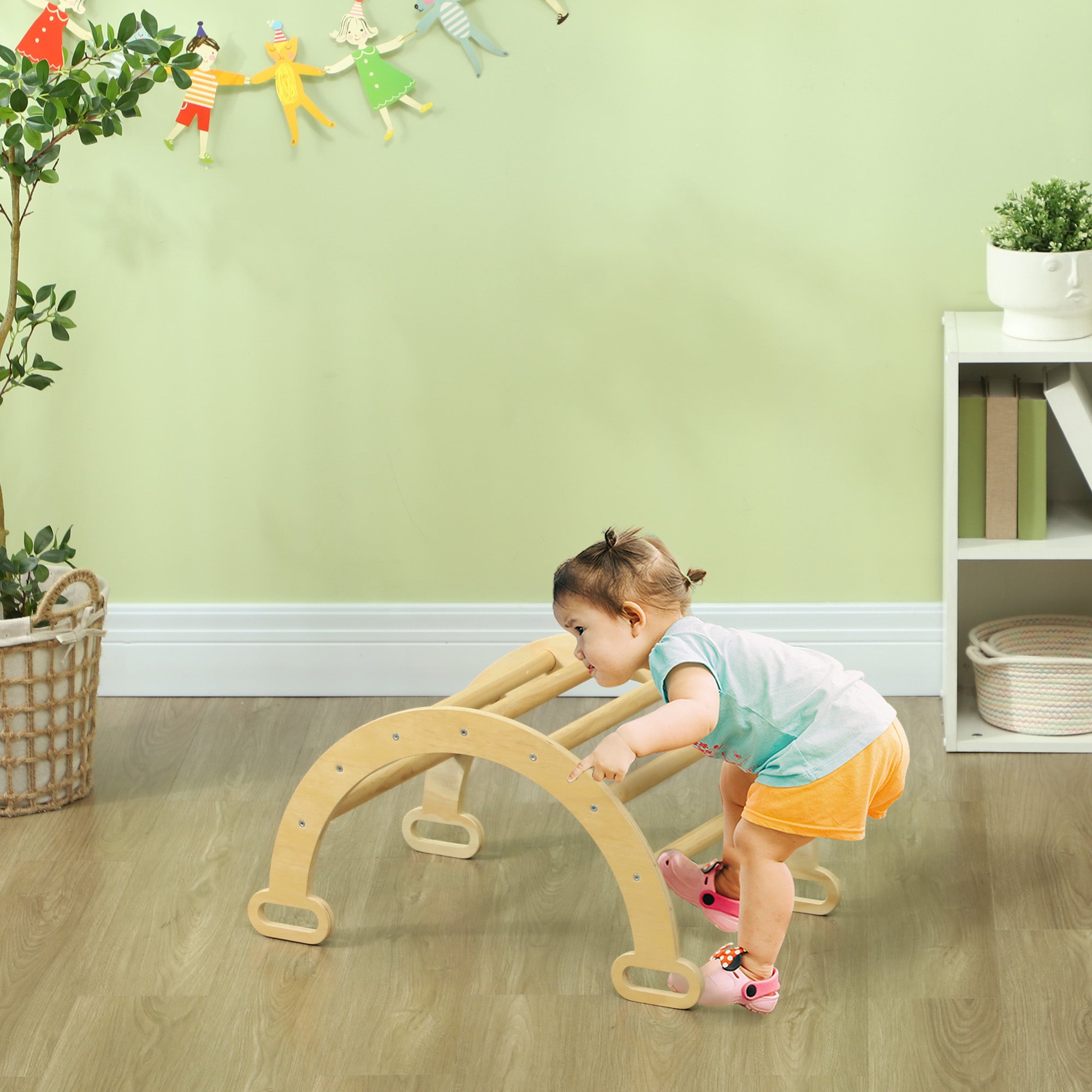 Arco de Aprendizagem 2 em 1 - 68x42x36 cm - Cor Natural
