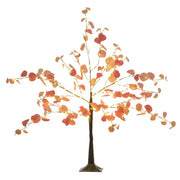 Árvore Artificial de Eucalipto 120 cm Laranja e Marrom - Luzes LED