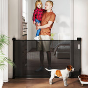 Barreira Retrátil para Cães Pequenos - 149x10x87,5 cm - Cor Preto