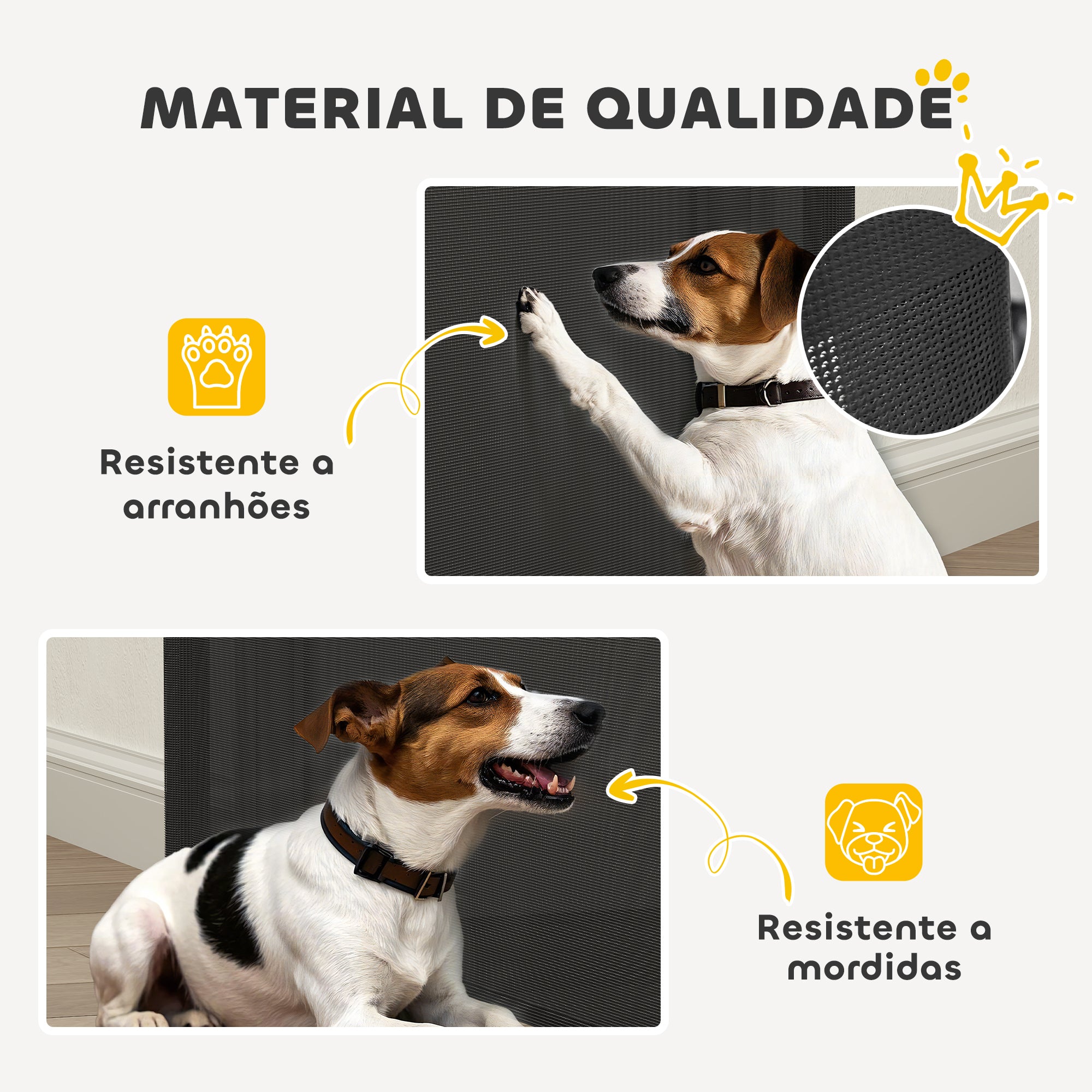 Barreira Retrátil para Cães Pequenos - 149x10x87,5 cm - Cor Preto