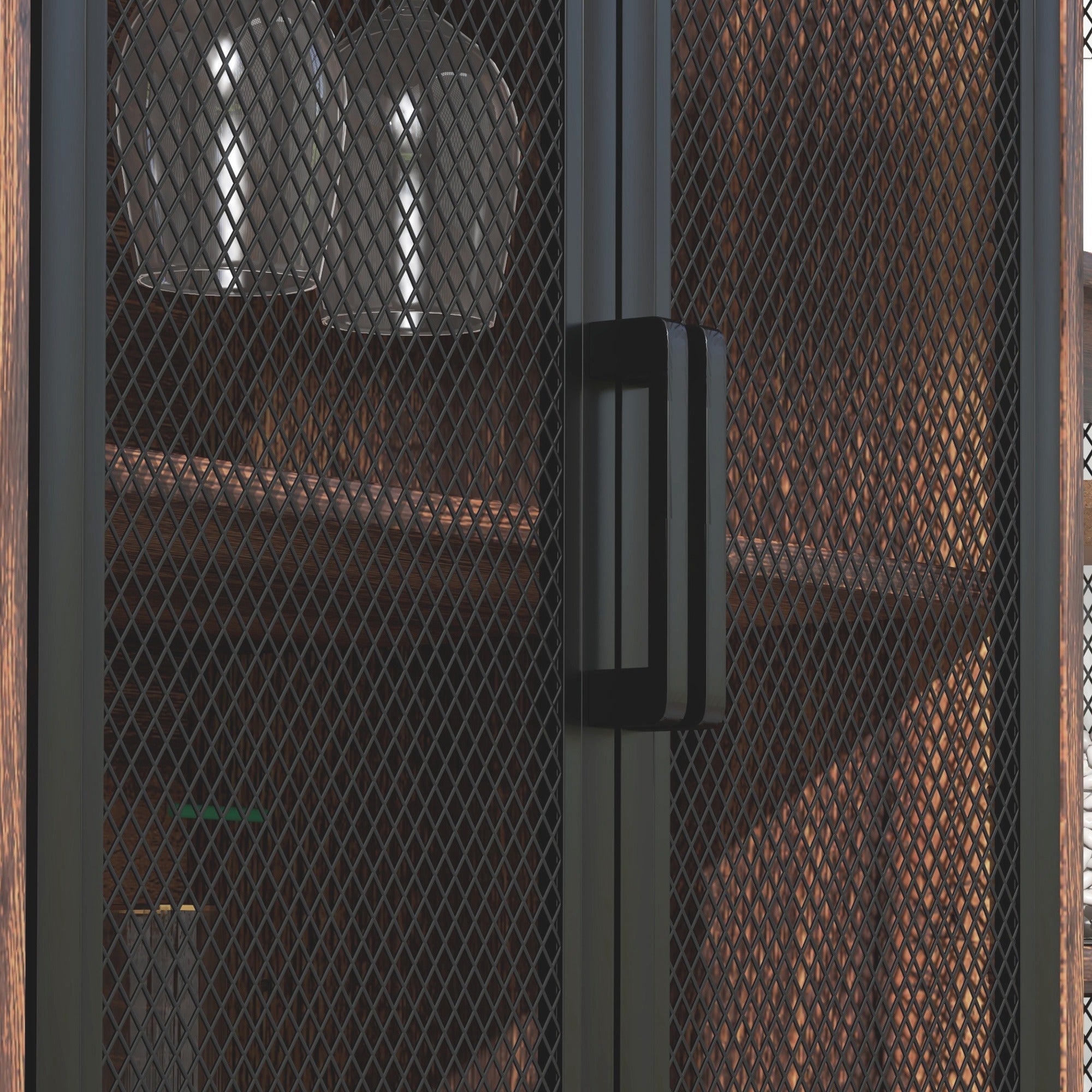 Aparador de Cozinha Industrial com 6 Prateleiras 120x40x76 cm - Castanho Rústico