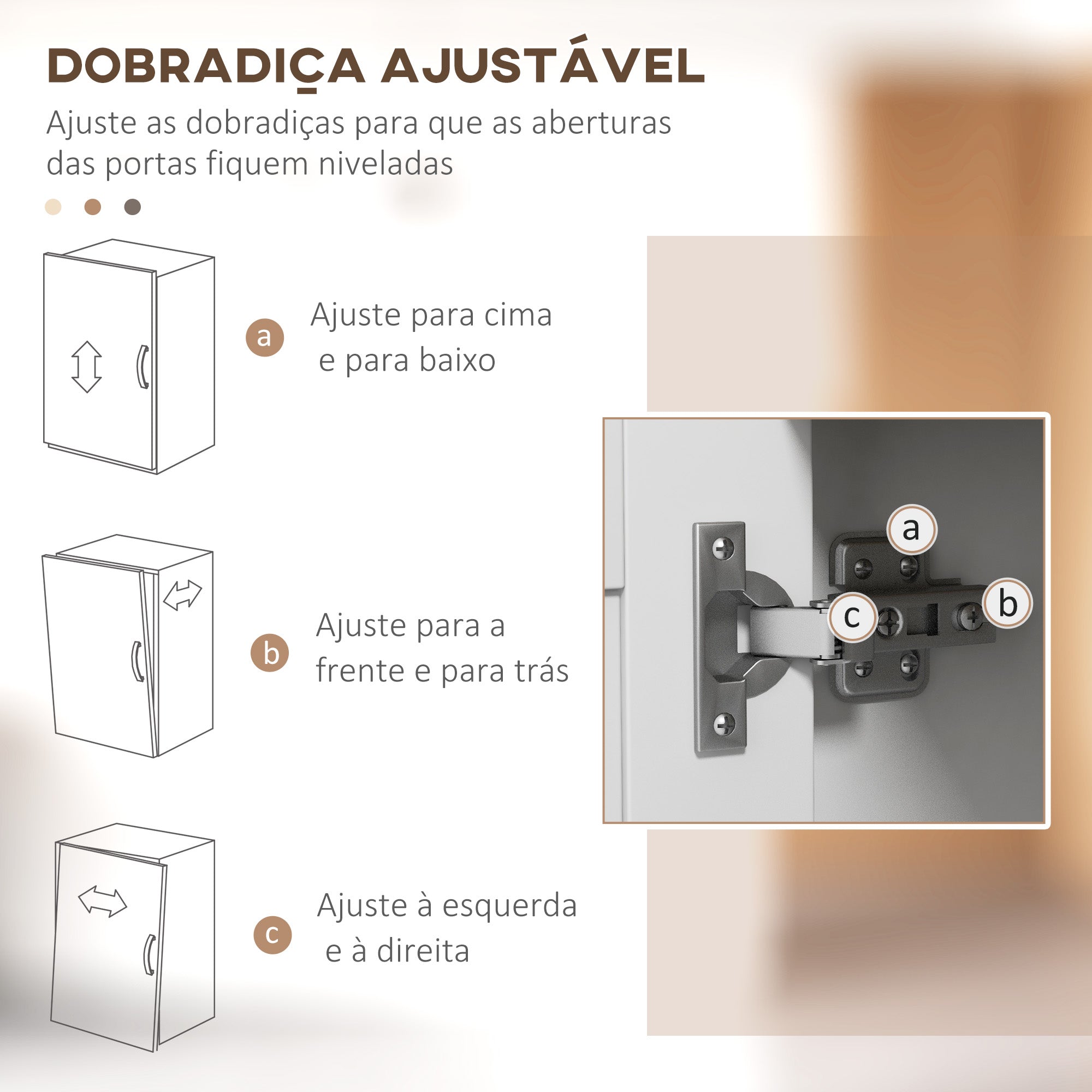 Armário Auxiliar de Cozinha Moderno – 80x35x97 cm – Branco – MDF