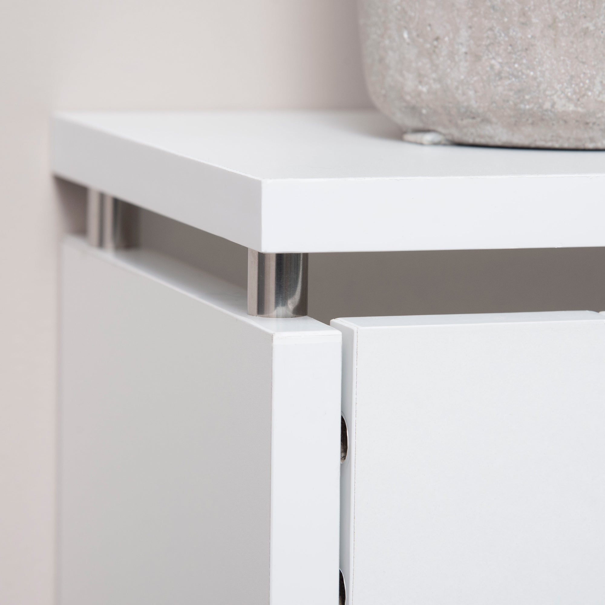 Cobertura de Radiador Moderna em MDF – 60x18x84 cm – Branco