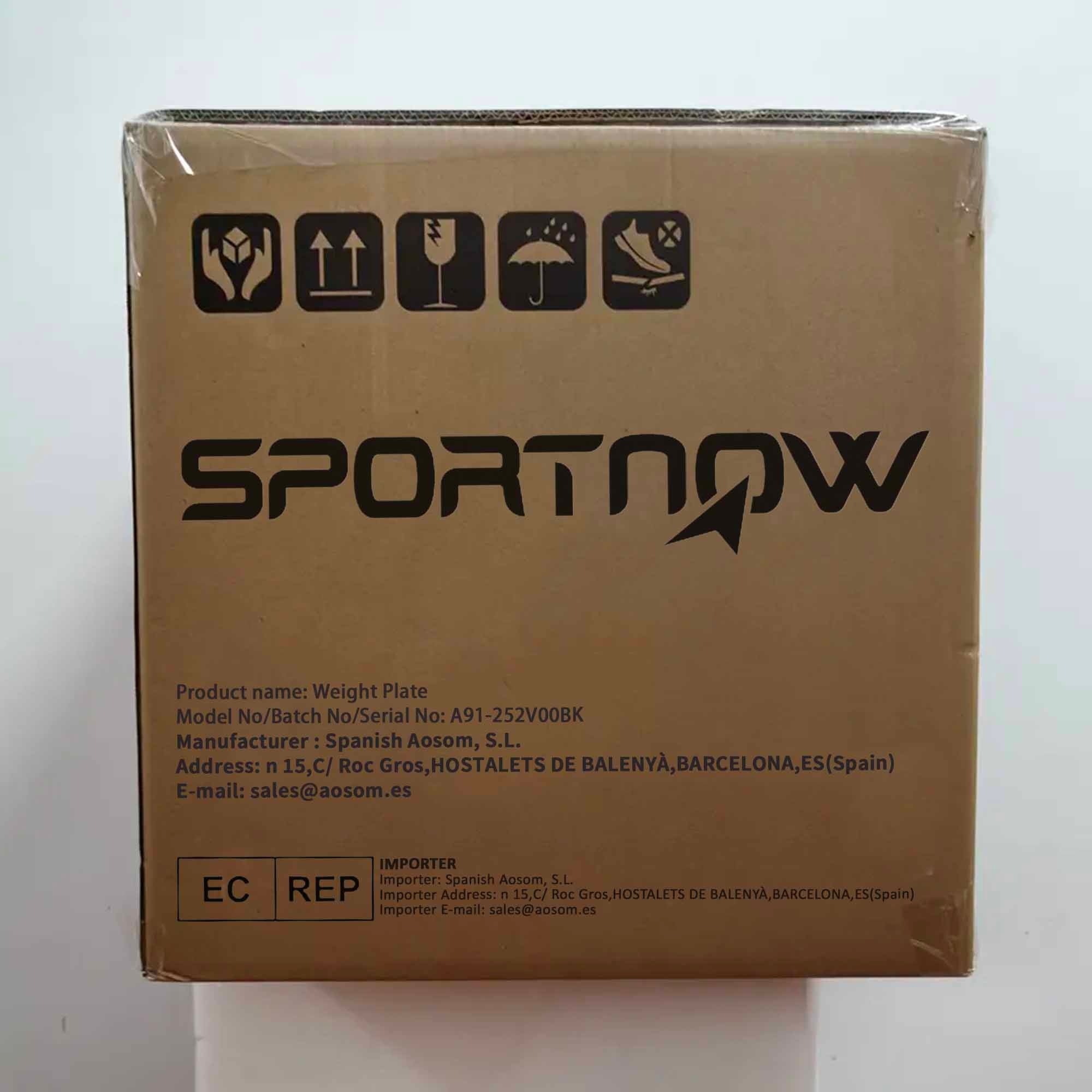 Conjunto de 2 Discos de Pesos Olimpicos 5kg Preto Ø24x3,5 cm