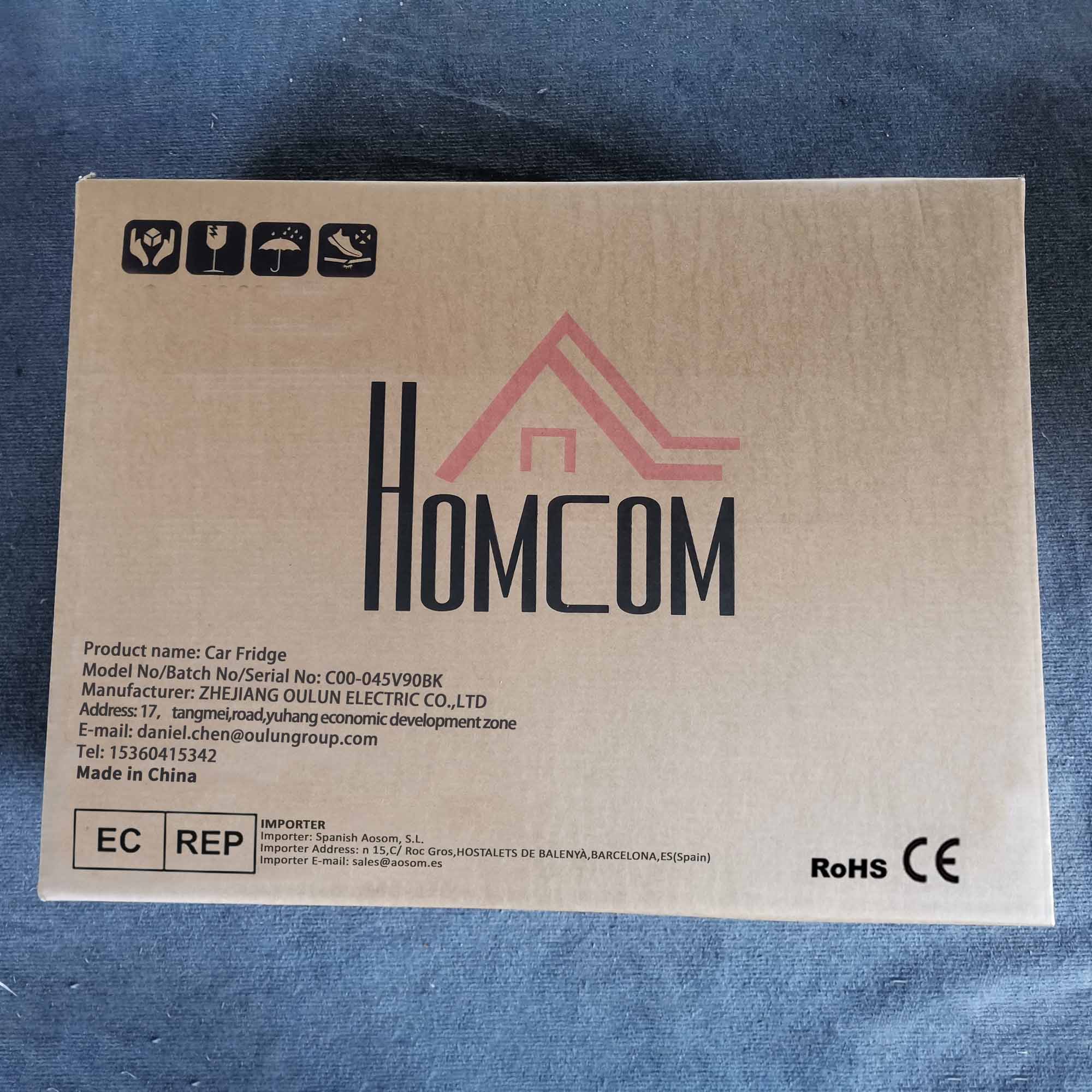 Geleira Elétrica Portátil 30,5L -20℃ a 20℃ 12 / 24V CC e 100-240V AC 72,6x39x37,3 cm Preto e Branco