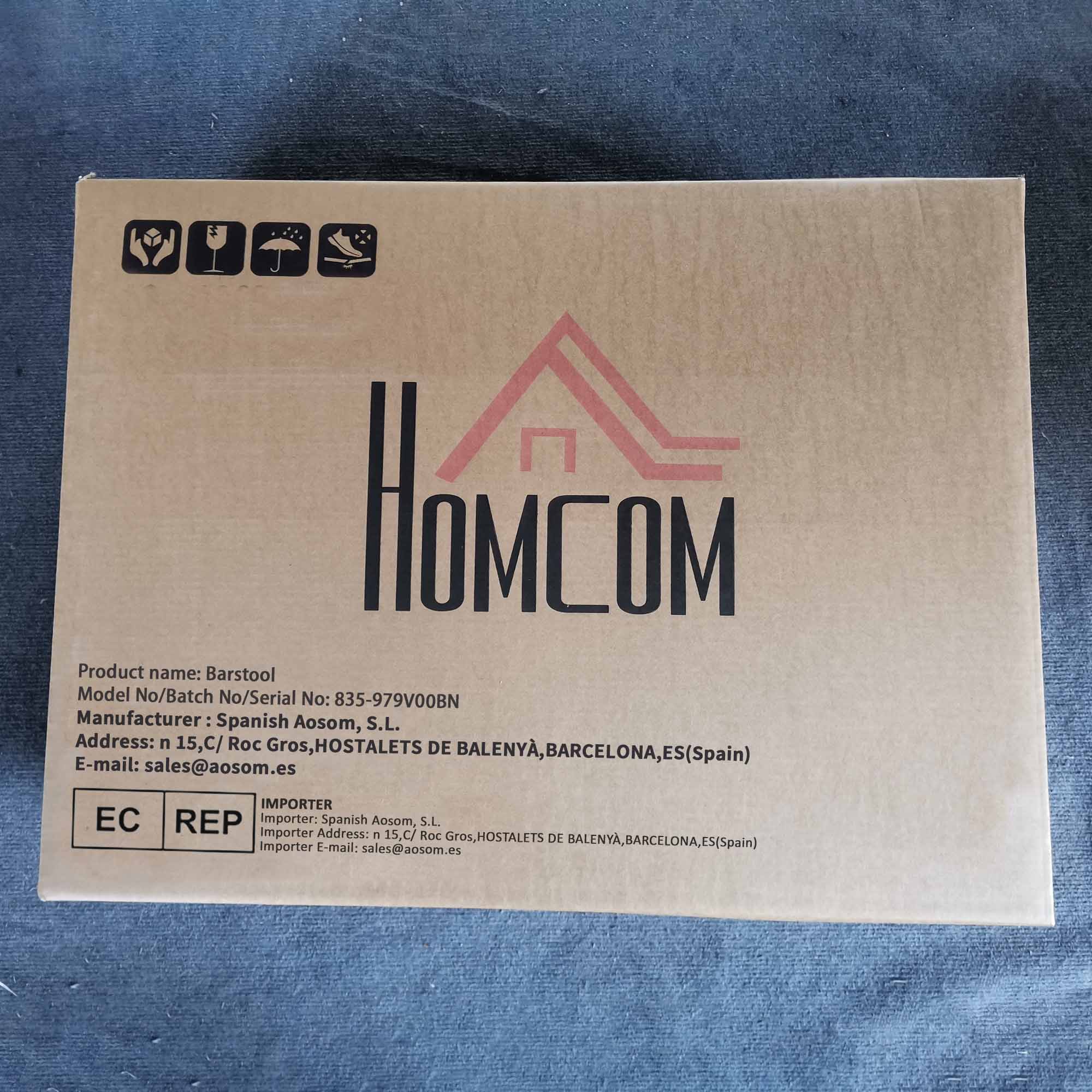 Bancos Altos de Cozinha Estilo Industrial – 48,5x38,5x68,5 cm – Marrom – Aço e Microfibra