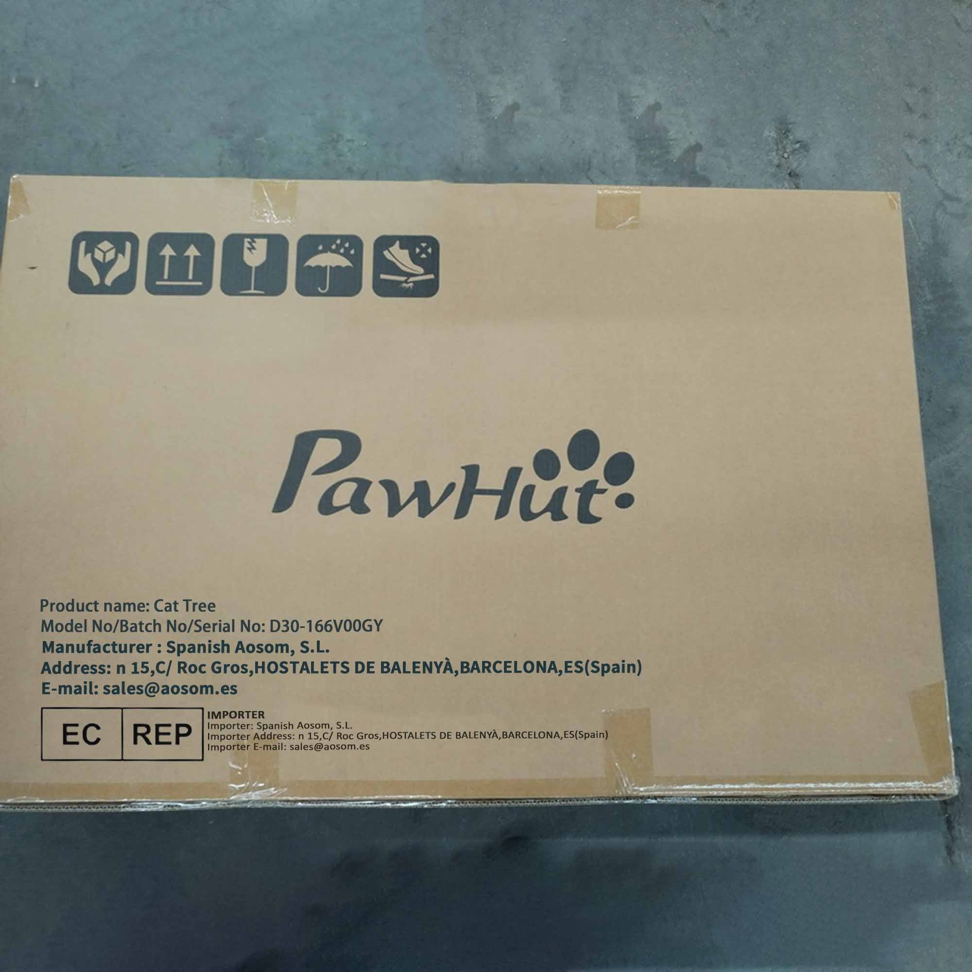 Arranhador para Gatos Cinzento de 134,2 cm - PawHut - 50x35x134,2 cm