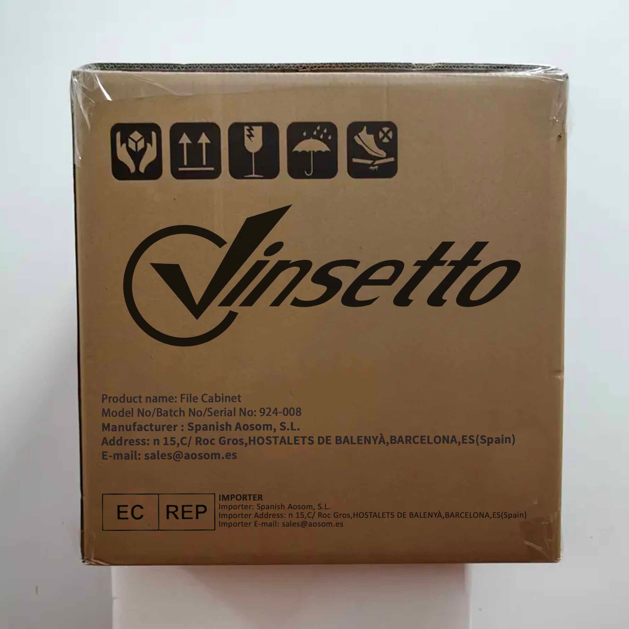 Bloco de Gavetas para Escritório 3 Gavetas 40x40x61,5 cm Branco