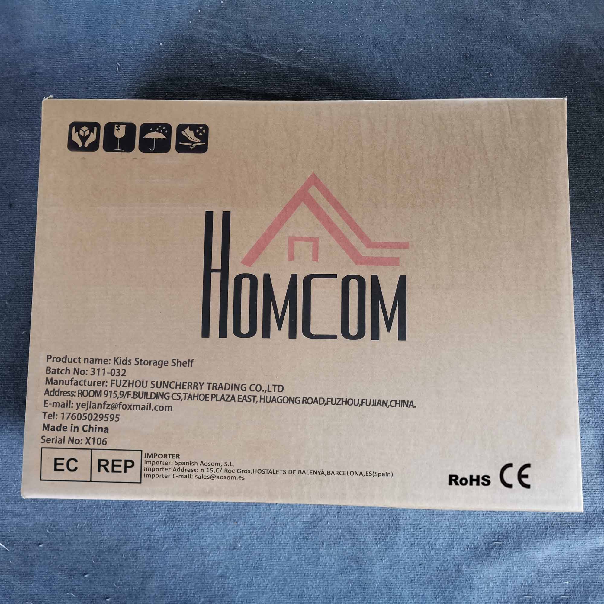 Caixa de Armazenamento Infantil com Rodas 40x43x43cm - Branco