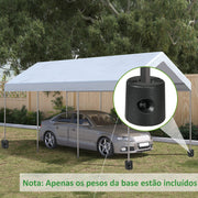 Conjunto de 4 Pesos para Tendas Dobráveis Ø24x25,5 cm - Cor Preto