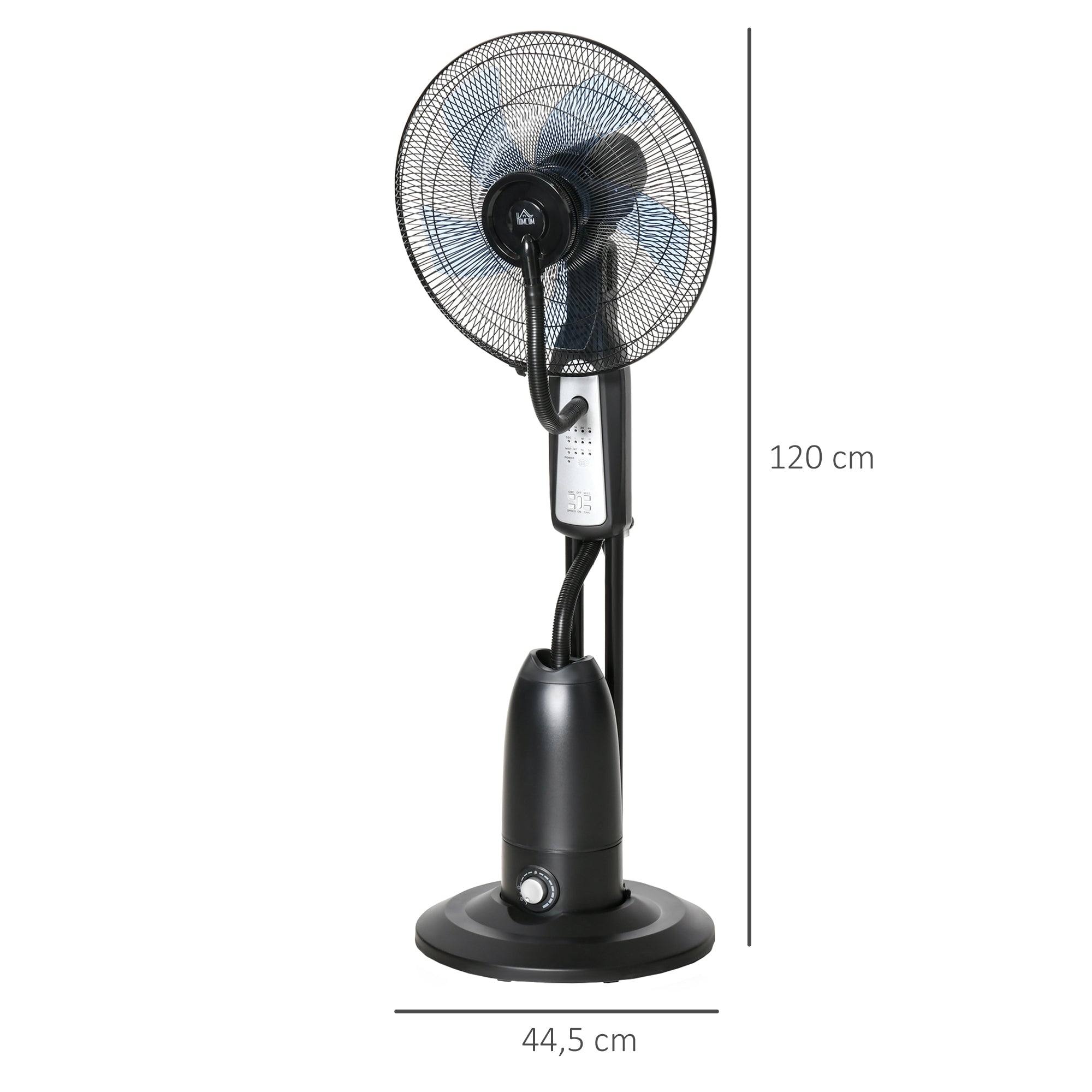 Ventoinha Nebulizadora Ø44,5x120 cm Preto