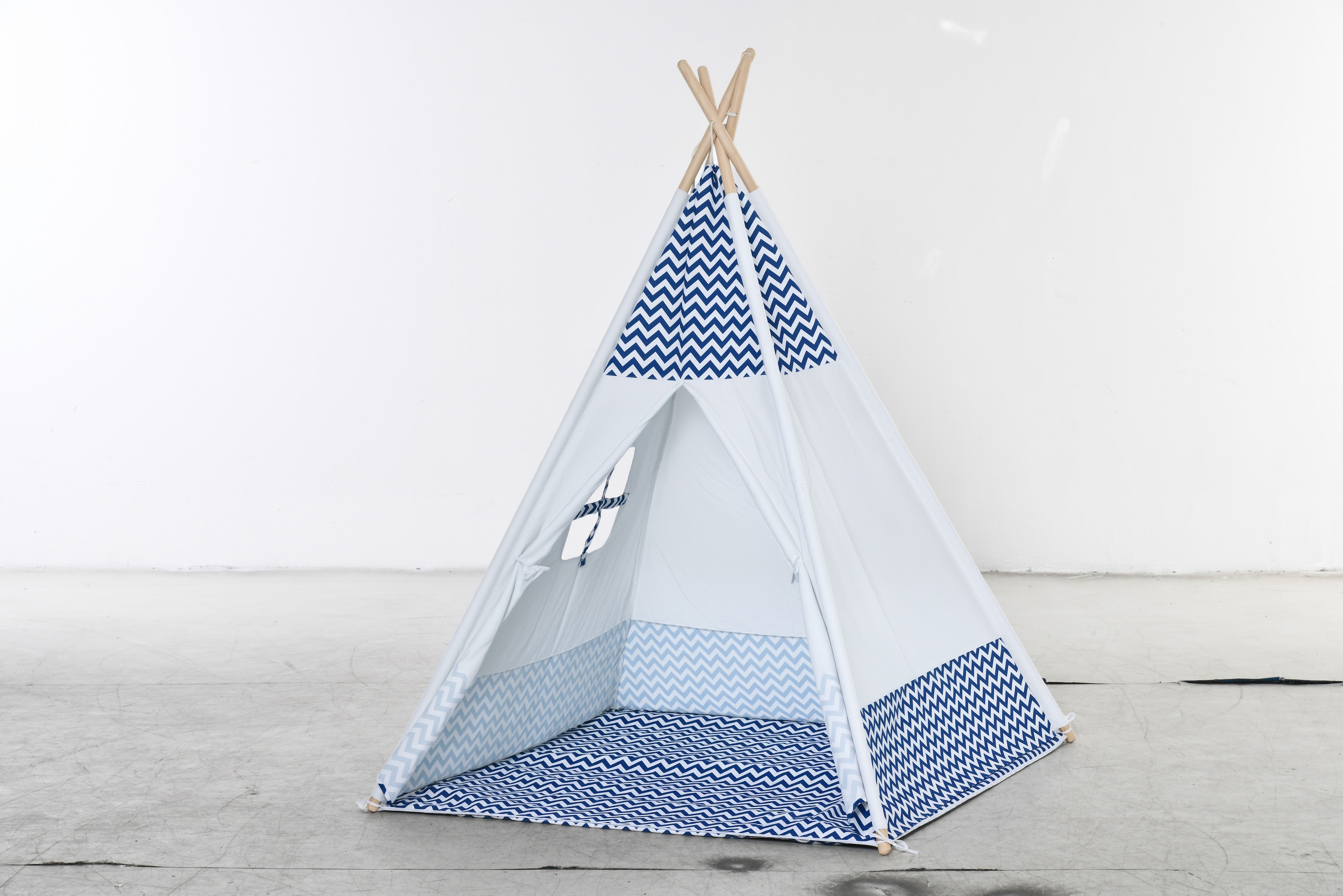 Tenda Tipi Infantil 120x120x155cm em Cinza Claro