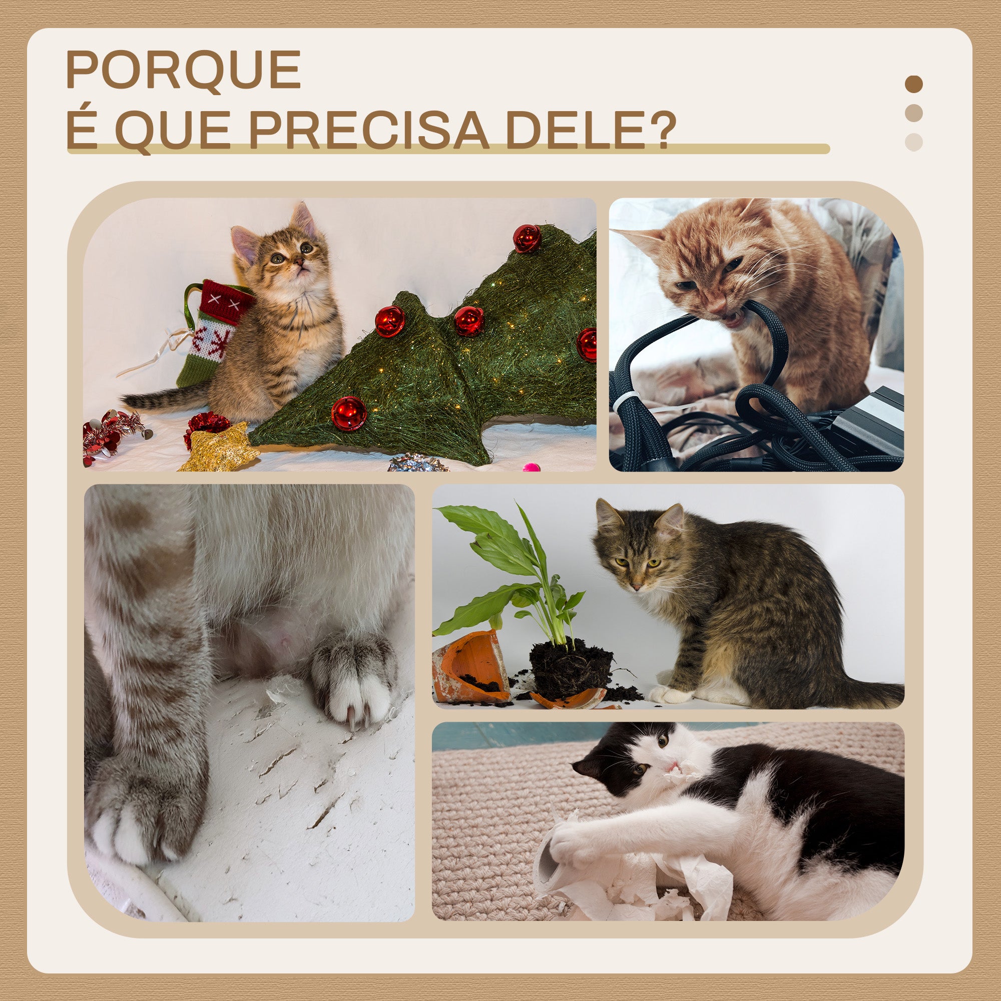 Arranhador para Gatos 35x23x40 cm Cor de Carvalho
