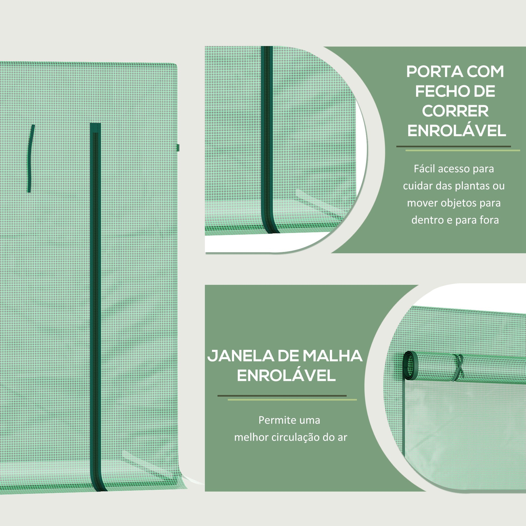 Estufa de Jardim Pequena 200x76x168 cm - Verde