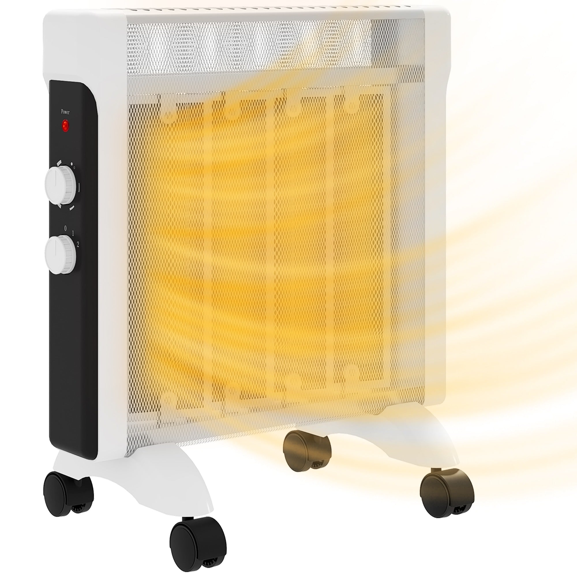 Aquecedor Elétrico de Mica Branco 26,5x55x61,5 cm - 1000W/2000W