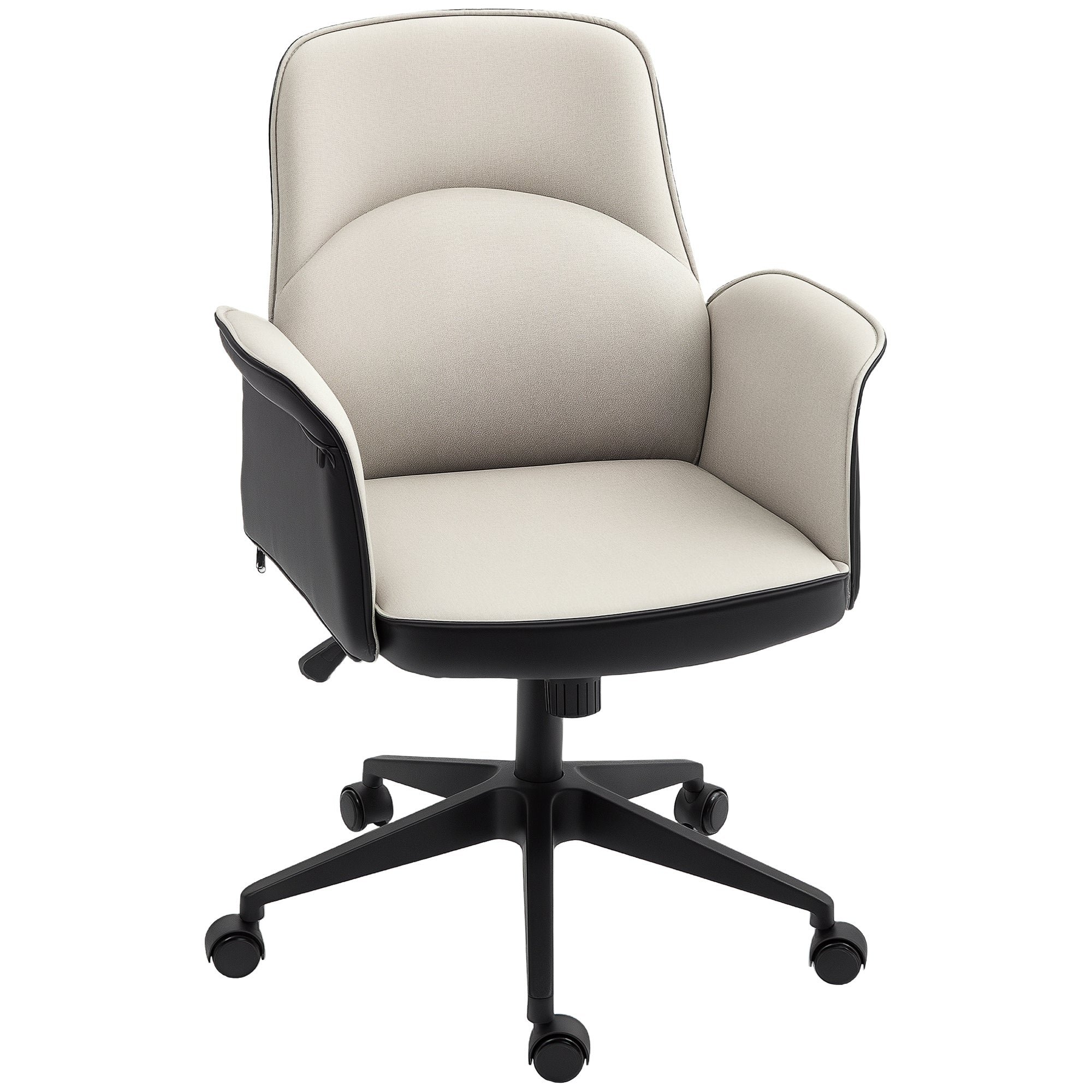 Cadeira de Escritório com Altura Ajustável 66x65x93-103 cm Bege