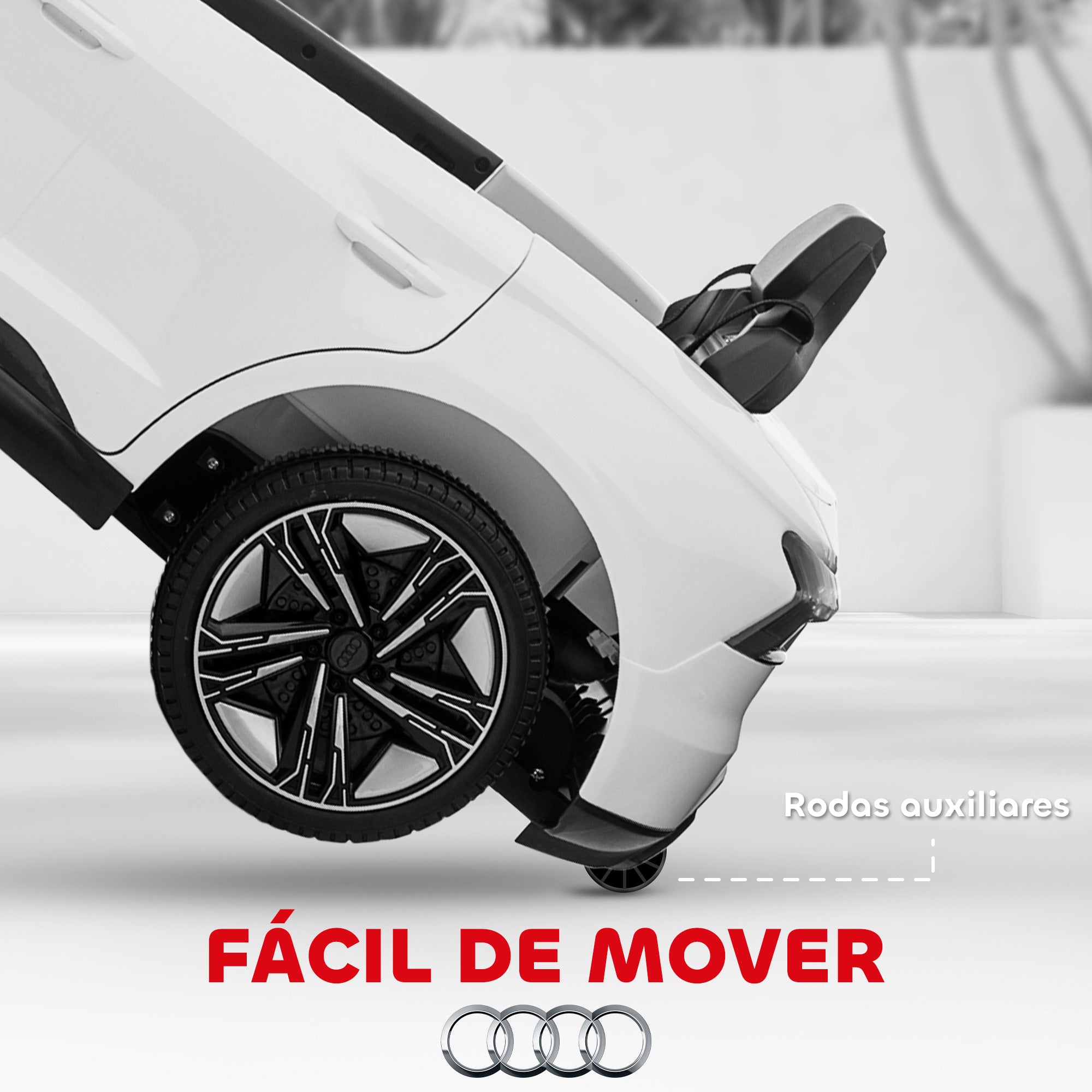 Carro Elétrico Infantil 12V 103x58x41 cm Branco