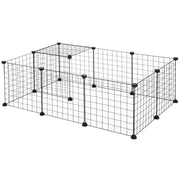 Recinto Metálico para Pequenos Animais 106x73x36 cm - Preto